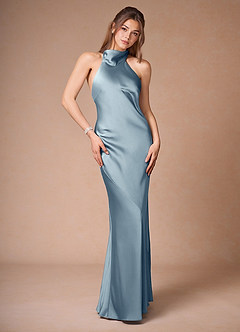 Maxi jurk Shome Poederblauw image5