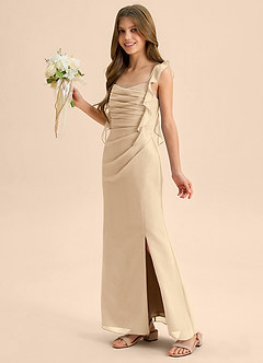 Azazie Jessamine Junior Klä av Sjöjungfru i Chiffong Älskling Halsringning image6