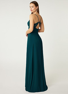 Azazie Minie Bridesmaid Dresses Pine A-Line Bow Chiffon Dress image5