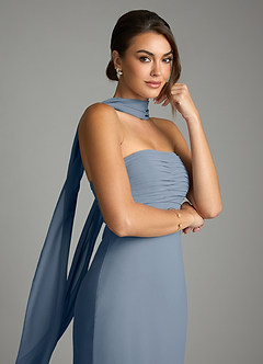 Azazie Saylor Bridesmaid Dresses Twilight Mermaid Strapless Chiffon Dress image2