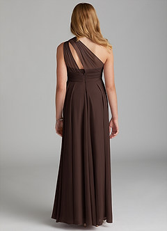 Azazie Charlize Junior Vestido de Ganache de Malla de Corte en A image2