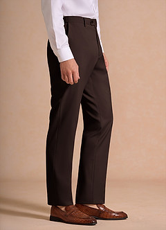 front James Ganache Structured Stretch Dress Pants