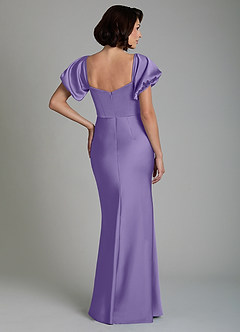 Azazie Lea Bridesmaid Dresses Tahiti Mermaid Off the Shoulder Stretch Satin Convertible Dress image2