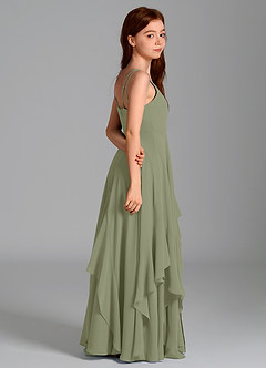 Azazie Karan Junior Pistachio A-Line Chiffon Dress image6