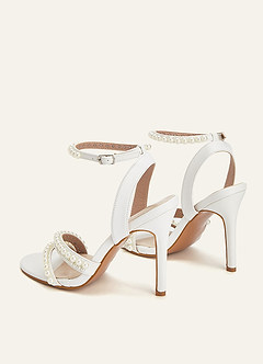 front Pearl Strap Heels