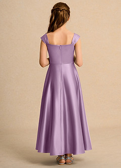 Azazie Bundle Girls Formal Flower Girl Dresses Wisteria A-Line Pleated Matte Satin Dress image2