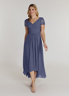 Azazie Thais Mother of the Bride Dresses Stormy A-Line Lace Chiffon Dress image1