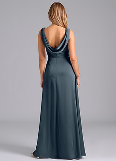 Azazie Karina Brautjungfernkleider A-Linie Plissee Stretch-Satin Kleid Zwielichtviolett image6