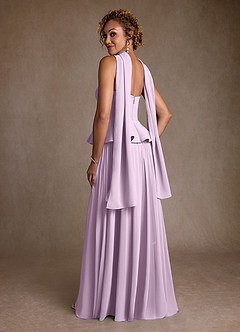 Azazie Josabeth Mother of the Bride Dresses Frosted Lilac A-Line Pleated Chiffon Dress image6