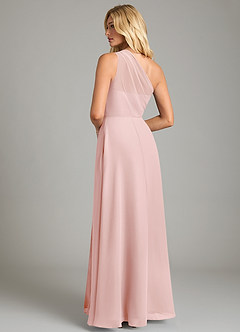 Azazie Phaedra Kotona sovitettavat mekot A-linja Yksi olkapää Sifonki Lattian pituus Pukeutua image2