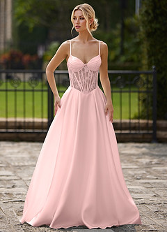 Nimbus Rosa Ballkleid aus Satin mit Korsettausschnitt image5