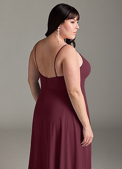 Azazie Akita Abiti da Damigella Abito A-Line in Chiffon Cabernet image11