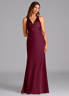 Azazie Hati Brudtärnklänningar Klä av Sjöjungfru i Stretch Satin Mullbär image3