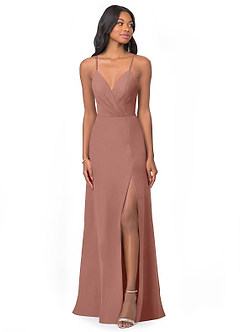 Azazie Everleigh Bridesmaid Dresses Cedar Rose A-Line Sweetheart Pleated Chiffon Dress image1