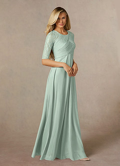 Azazie Raelyn Kleider für die Brautmutter A-Linie Spitze Gittergewebe Kleid Agave image6