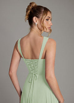 Azazie Agustina Bridesmaid Dresses Dusty Sage Mermaid Corset Chiffon Dress image2