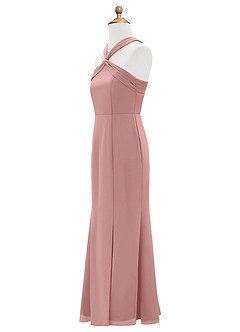 Azazie Rue Junior Dusty Rose Mermaid Side Slit Chiffon Dress image8
