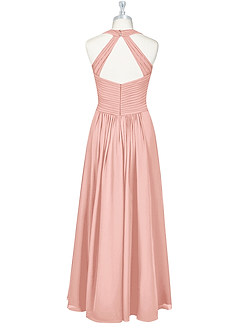 Azazie Claudia Vente finale Robe Trapèze en Mousseline de soie Encolure en Forme de Cœur Dusty Rose image8