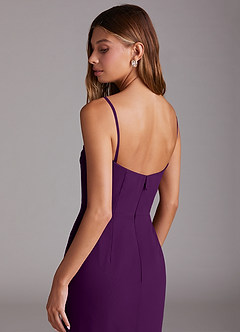 Azazie Saige Bridesmaid Dresses Grape A-Line Off the Shoulder Chiffon Convertible Dress image9