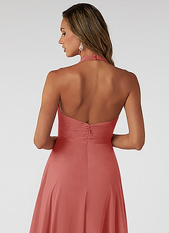 Azazie Tessie Jurken voor bruidsmeisjes Jurk van Chiffon met A-Lijn Geplooid Antieke Roos image4