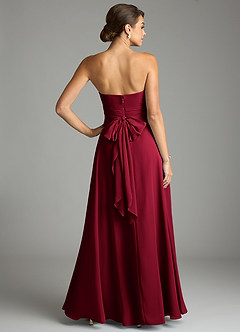 Azazie Tamira Suknie dla druhen Linia A Pofałdowany Szyfon Do ziemi Sukienka image4