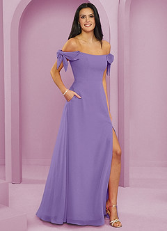 Barbie ♥ Azazie Bridesmaid Dresses Tahiti A-Line Off the Shoulder Chiffon Convertible Dress image4