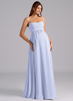 Azazie Saige Maternity Bridesmaid Dresses A-Line Pleated Chiffon Floor-Length Dress image7