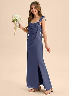 Azazie Jessamine Junior Klä av Sjöjungfru i Chiffong Älskling Halsringning image6