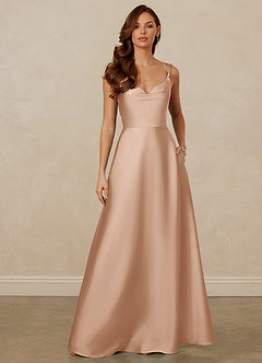 Christian Siriano Bridal for Azazie 1001 Bridesmaid Dresses English Rose A-Line Sweetheart Neckline Stretch Satin Dress image1