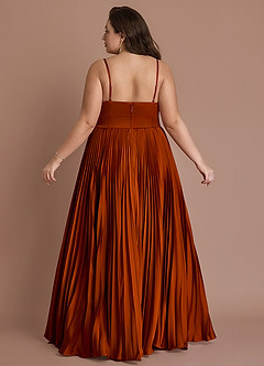 Styla Rust Pleated Maxi Dress image7