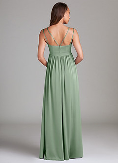 Azazie Emree Abiti da damigella d'onore premaman Abito A-Line Con Tasche Raso Elasticizzato Floor-Length image2
