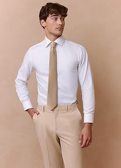 front Stretch Satin Wide Tie