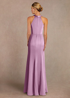 Azazie Tyra Mère de la mariée Robes Robe Sirène en Satin extensible Dentelle Glycine image3