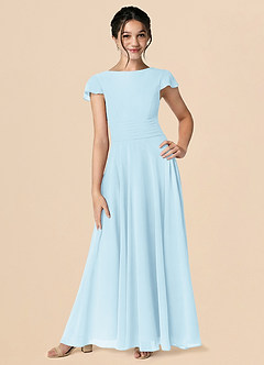 Azazie Payton Klä av A-Line i Chiffong Rosett image1