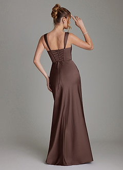 Azazie Agustina Bridesmaid Dresses Ganache Mermaid Corset Stretch Satin Dress image2