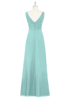 Azazie Julianna Brautjungfernkleider A-Linie Chiffon Kleid Aqua image7