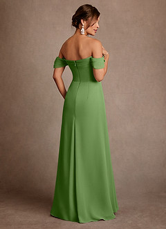 Azazie Amherst Klänningar till brudens mor Klä A-Line i Chiffong Av axeln Basilika image3