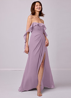 Barbie ♥ Azazie Bridesmaid Dresses Wisteria A-Line Off the Shoulder Chiffon Convertible Dress image5