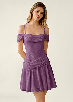 Delia Wisteria Lace Column Mini Dress image4