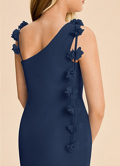 Azazie Sia Junior Dark Navy Sheath Chiffon Dress image8
