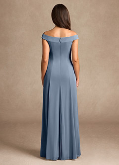 Azazie Ewa Mother of the Bride Dresses Twilight A-Line Off the Shoulder Mesh Dress image3