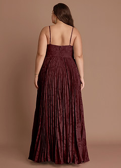 Akiko Wine Pleated Maxi Dress image7