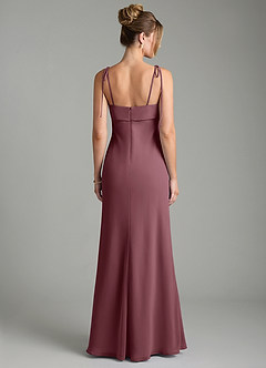 Azazie Ellia Bridesmaid Dresses Sangria Sheath Bow Chiffon Dress image5