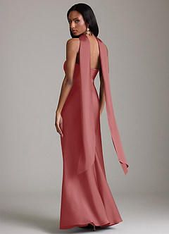 Azazie Saylor Jurken voor bruidsmeisjes Jurk van Stretch Satijn met Zeemeermin Strapless Antieke Roos image8