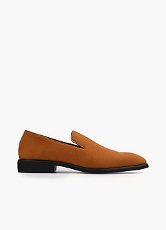 front Men's Suede Slip-On Loafers