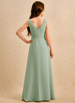 Azazie Chibi Girls Formal Flower Girl Klänningar Klä A-Line i Chiffong Plisserad image2