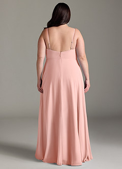 Azazie Akita Robes de demoiselle d'honneur Robe Trapèze en Mousseline de soie Rosette image6
