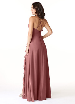 Azazie Tarni Bridesmaid Dresses Amethyst A-Line Chiffon Dress image2