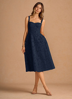 Liz Navy Midi Dress image4