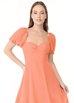 Azazie Baby Final Sale Sunset A-Line Sweetheart Ruched Chiffon Dress image5